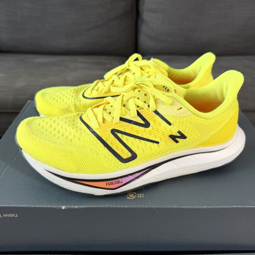 New Balance FuelCell Rebel v3 Cosmic Neon Yellow Running Shoes Men's Size 7